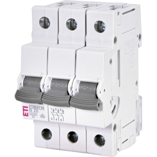 ETI Leitungsschutzschalter ETIMAT P6 3P B25