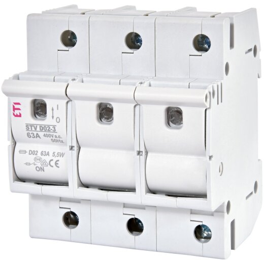 ETI Lasttrennschalter m. Sicherung STV D02 63A 3p
